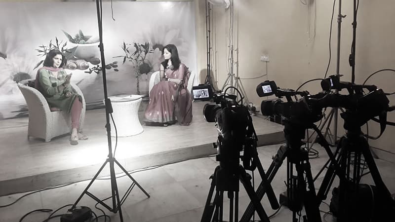 Digital Mansion crew on location during a production shoot