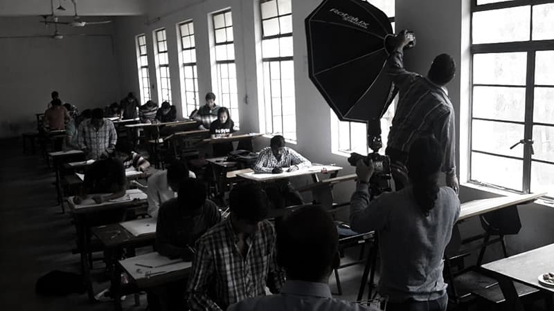 Digital Mansion crew on location during a production shoot