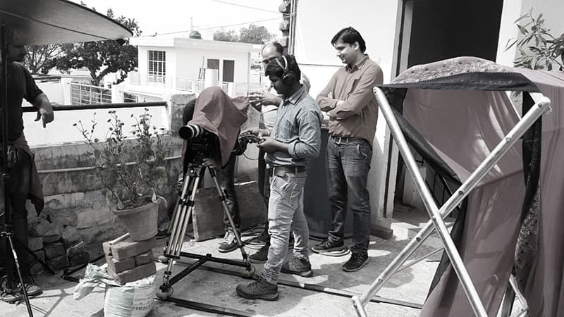 Digital Mansion crew on location during a production shoot