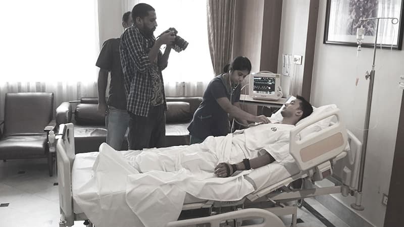 Digital Mansion crew on location during a production shoot