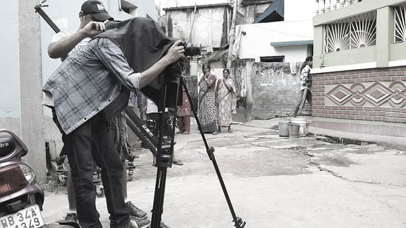 Digital Mansion crew on location during a production shoot